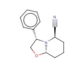 (3S,5R,8AS)-(+)-HEXAHYDRO-3-PHENYL-5H-OXAZOLO[3,2-A]PYRIDINE-5-CARBONITRILE