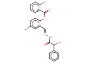 4-BROMO-2-(2-(HYDROXY(PHENYL)ACETYL)CARBOHYDRAZONOYL)PHENYL <span class='lighter'>2-CHLOROBENZOATE</span>