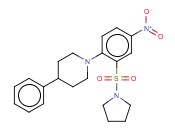 1-(4-NITRO-2-PYRROLIDIN-1-YLSULFONYLPHENYL)-<span class='lighter'>4-PHENYLPIPERIDINE</span>