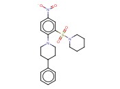 1-(4-NITRO-2-PIPERIDIN-1-YLSULFONYLPHENYL)-<span class='lighter'>4-PHENYLPIPERIDINE</span>