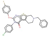7-BENZYL-3-(4-CHLOROPHENYL)-2-(4-FLUOROPHENOXY)-5,6,7,8-TETRAHYDROPYRIDO[4',3':4,5]THIENO[2,3-D]PYRIMIDIN-4(3H)-ONE
