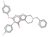 7-BENZYL-2-(4-FLUOROPHENOXY)-3-(4-FLUOROPHENYL)-5,6,7,8-TETRAHYDROPYRIDO[4',3':4,5]THIENO[2,3-D]PYRIMIDIN-4(3H)-ONE