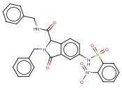 N,2-DIBENZYL-5-[(2-NITROPHENYL)SULFONYLAMINO]-3-OXO-ISOINDOLINE-1-CARBOXAMIDE