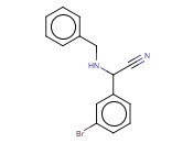 2-(BENZYLAMINO)-2-(<span class='lighter'>3-BROMOPHENYL</span>)ACETONITRILE