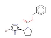 1-PYRROLIDINECARBOXYLIC ACID, 2-(5-BROMO-1H-IMIDAZOL-2-YL)-, PHENYLMETHYL ESTER, (2S)-