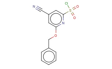6-(BENZYLOXY)-4-<span class='lighter'>CYANOPYRIDINE</span>-2-SULFONYL CHLORIDE