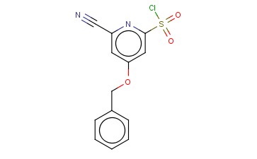 4-(BENZYLOXY)-6-<span class='lighter'>CYANOPYRIDINE</span>-2-SULFONYL CHLORIDE