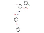 2-(2-(4-(BENZYLOXY)BENZOYL)CARBOHYDRAZONOYL)-4-BROMOPHENYL <span class='lighter'>2-CHLOROBENZOATE</span>