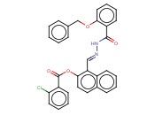 1-(2-(2-(BENZYLOXY)BENZOYL)CARBOHYDRAZONOYL)-2-NAPHTHYL <span class='lighter'>2-CHLOROBENZOATE</span>