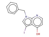 1-BENZYL-3-IODO-4-HYDROXY-7-<span class='lighter'>AZAINDOLE</span>