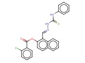 1-(2-(ANILINOCARBOTHIOYL)CARBOHYDRAZONOYL)-2-NAPHTHYL <span class='lighter'>2-CHLOROBENZOATE</span>