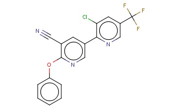 2-PHENOXY-5-(3-CHLORO-5-TRIFLUOROMETHYL-2-PYRIDYL)-3-<span class='lighter'>CYANOPYRIDINE</span>