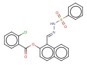 1-(2-(PHENYLSULFONYL)CARBOHYDRAZONOYL)-2-NAPHTHYL <span class='lighter'>2-CHLOROBENZOATE</span>