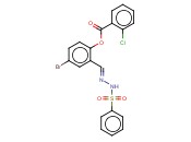 4-BROMO-2-(2-(PHENYLSULFONYL)CARBOHYDRAZONOYL)PHENYL <span class='lighter'>2-CHLOROBENZOATE</span>