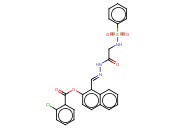 1-(2-(((PHENYLSULFONYL)AMINO)AC)CARBOHYDRAZONOYL)-2-NAPHTHYL <span class='lighter'>2-CHLOROBENZOATE</span>
