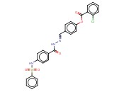 4-(2-(4-((PHENYLSULFONYL)AMINO)BENZOYL)CARBOHYDRAZONOYL)PHENYL <span class='lighter'>2-CHLOROBENZOATE</span>