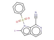 1-(PHENYLSULFONYL)-7-CYANO-2-IODO-6-AZAINDOLE
