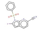 1-(PHENYLSULPHONYL)-6-CYANO-2-IODO-7-<span class='lighter'>AZAINDOLE</span>