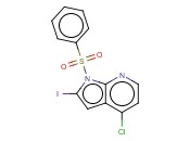 1-BENZENESULFONYL-4-CHLORO-2-<span class='lighter'>IODO</span>-7-AZAINDOLE
