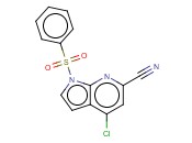 1-(PHENYLSULPHONYL)-6-CYANO-4-CHLORO-7-<span class='lighter'>AZAINDOLE</span>
