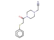 2-(4-[2-(PHENYLSULFANYL)<span class='lighter'>ACETYL</span>]PIPERAZIN-1-YL)<span class='lighter'>ACETONITRILE</span>