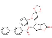 六氢-2-氧代-4-[2-[2-(<span class='lighter'>苯</span>氧基甲基)-1,3-二氧环戊-2-<span class='lighter'>基</span>]乙烯<span class='lighter'>基</span>]-2H-环戊并[b]呋喃-5-<span class='lighter'>基</span> [1,1'-联苯]-4-<span class='lighter'>甲酸</span>酯