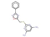 2-([(3-PHENYL-1,2,4-OXADIAZOL-5-YL)METHYL]THIO)-4,6-PYRIMIDINEDIAMINE