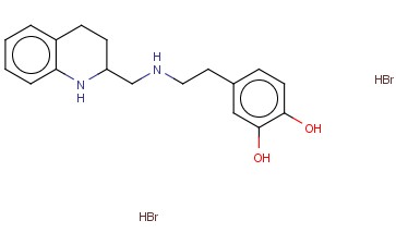 QUINOLINE, 1,2,3,4-TETRAHYDRO-2-((3,4-DIHYDROXYPHENETHYLAMINO)METHYL)-, DIHYDROBROMIDE