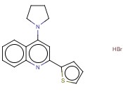 4-PYRROLIDIN-1-YL-2-THIOPHEN-2-YL-QUINOLINE, <span class='lighter'>HYDROBROMIDE</span>