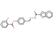 4-(2-(1-BENZOFURAN-2-YLCARBONYL)CARBOHYDRAZONOYL)PHENYL <span class='lighter'>2-CHLOROBENZOATE</span>