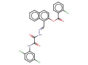 1-(2-((2,5-DICHLOROANILINO)(OXO)AC)CARBOHYDRAZONOYL)-2-NAPHTHYL <span class='lighter'>2-CHLOROBENZOATE</span>