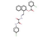 1-(2-((4-CHLOROANILINO)(OXO)ACETYL)CARBOHYDRAZONOYL)-2-NAPHTHYL <span class='lighter'>2-CHLOROBENZOATE</span>