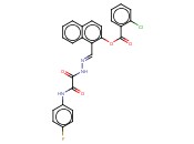 1-(2-((4-FLUOROANILINO)(OXO)ACETYL)CARBOHYDRAZONOYL)-2-NAPHTHYL <span class='lighter'>2-CHLOROBENZOATE</span>