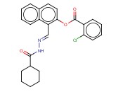 1-(2-(CYCLOHEXYLCARBONYL)CARBOHYDRAZONOYL)-2-NAPHTHYL <span class='lighter'>2-CHLOROBENZOATE</span>