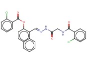 1-(2-(((2-CHLOROBENZOYL)AMINO)AC)CARBOHYDRAZONOYL)-2-NAPHTHYL <span class='lighter'>2-CHLOROBENZOATE</span>
