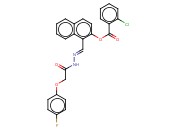 1-(2-((4-FLUOROPHENOXY)ACETYL)CARBOHYDRAZONOYL)-2-NAPHTHYL <span class='lighter'>2-CHLOROBENZOATE</span>