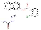 1-(2-(AMINOCARBONYL)CARBOHYDRAZONOYL)-2-NAPHTHYL <span class='lighter'>2-CHLOROBENZOATE</span>
