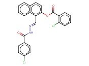 1-(2-(4-CHLOROBENZOYL)CARBOHYDRAZONOYL)-2-NAPHTHYL <span class='lighter'>2-CHLOROBENZOATE</span>