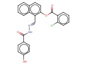1-(2-(4-HYDROXYBENZOYL)CARBOHYDRAZONOYL)-2-NAPHTHYL <span class='lighter'>2-CHLOROBENZOATE</span>