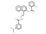 1-(2-(3-NITROBENZOYL)CARBOHYDRAZONOYL)-2-NAPHTHYL <span class='lighter'>2-CHLOROBENZOATE</span>