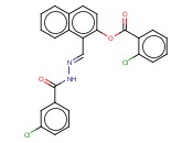 1-(2-(3-CHLOROBENZOYL)CARBOHYDRAZONOYL)-2-NAPHTHYL <span class='lighter'>2-CHLOROBENZOATE</span>