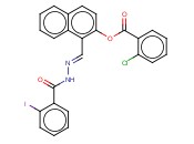 1-(2-(2-IODOBENZOYL)CARBOHYDRAZONOYL)-2-NAPHTHYL <span class='lighter'>2-CHLOROBENZOATE</span>