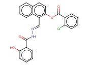 1-(2-(2-HYDROXYBENZOYL)CARBOHYDRAZONOYL)-2-NAPHTHYL <span class='lighter'>2-CHLOROBENZOATE</span>