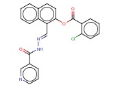 1-(2-(3-PYRIDINYLCARBONYL)CARBOHYDRAZONOYL)-2-NAPHTHYL <span class='lighter'>2-CHLOROBENZOATE</span>