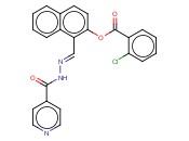 1-(2-ISONICOTINOYLCARBOHYDRAZONOYL)-2-NAPHTHYL <span class='lighter'>2-CHLOROBENZOATE</span>