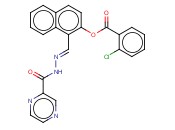 1-(2-(2-PYRAZINYLCARBONYL)CARBOHYDRAZONOYL)-2-NAPHTHYL <span class='lighter'>2-CHLOROBENZOATE</span>