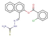 1-(2-(AMINOCARBOTHIOYL)CARBOHYDRAZONOYL)-2-NAPHTHYL <span class='lighter'>2-CHLOROBENZOATE</span>
