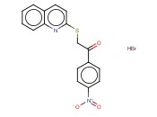 1-(4-NITROPHENYL)-2-QUINOLIN-2-YLSULFANYLETHANONE <span class='lighter'>HYDROBROMIDE</span>