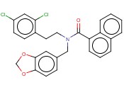 1-NAPHTHALENECARBOXAMIDE, N-(1,3-BENZODIOXOL-5-YLMETHYL)-N-[2-(2,4-DICHLOROPHENYL)ETHYL]-