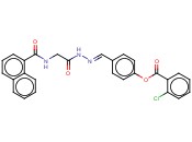 4-(2-((1-NAPHTHOYLAMINO)ACETYL)CARBOHYDRAZONOYL)PHENYL <span class='lighter'>2-CHLOROBENZOATE</span>